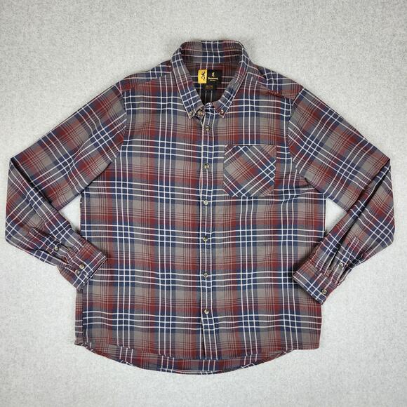 Browning Shirt Mens SIze XXL Plaid Long Sleeve Button Down - Picture 1 of 11
